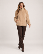 Women's Fleece Jacket – Borg Fleece Zip Up Jacket product view