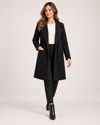 Women's Coatigan with Lapel Collar and Pockets product view