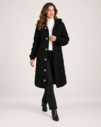 Women's Longline Cardigan with Cable Knit and Hood product view