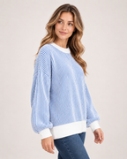 Women's Striped Jumper with Contrast Trim product view