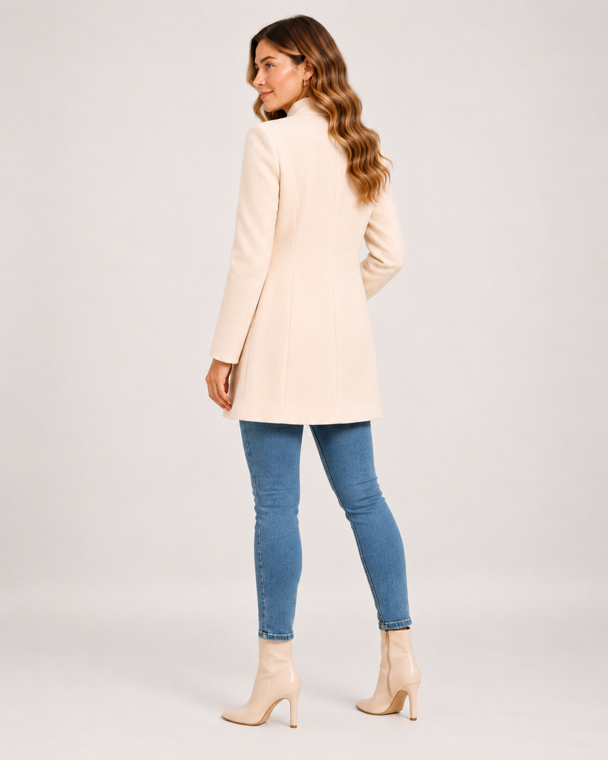 Women's Stand-Collar Longline Blazer product view