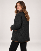 Women's Quilted Jacket with Contrast Collar product view