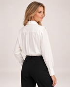 Women's Classic White Button Blouse for Business Casual product view