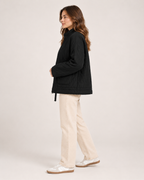 Women's Black Quilted Jacket – Lightweight Zip-Up Style product view