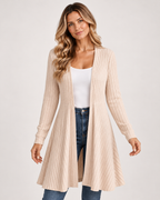 Women's Longline Cardigan with Open Front product detail view