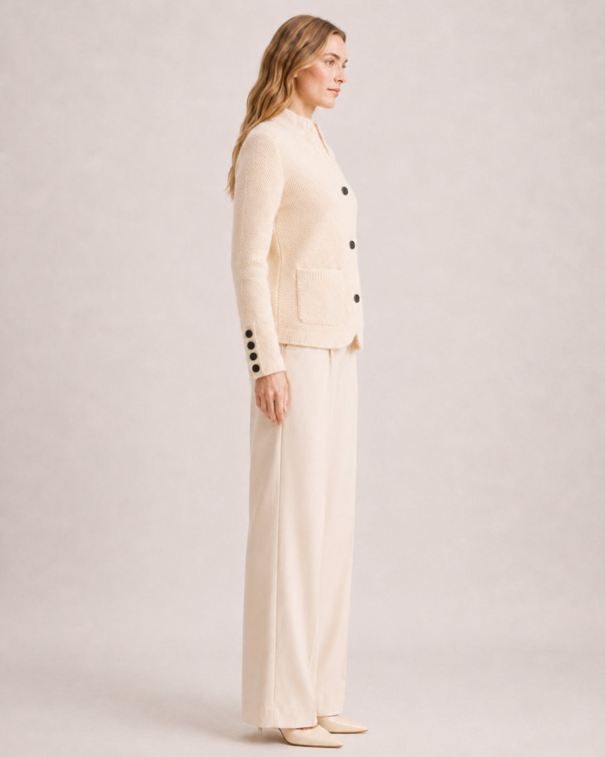 Women's Chunky Knit Cardigan Button Front Style